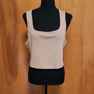 Plus Size Women's Tan Croped Top